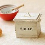 Dollhouse Accessories- Shabby Chic Antique White Bread Box 