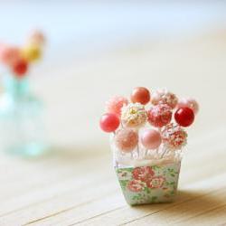 Dollhouse Miniature Food - Sweet Cake Pops in 1/12 Scale