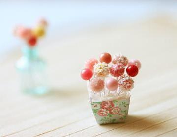 Dollhouse Miniature Food - Sweet Cake Pops in 1/12 Scale